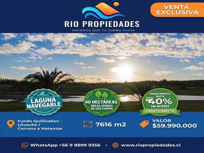 Exclusiva parcela en Fundo Quñicaben Litueche 7616m2